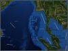 Indonesia Thailand Malysia Cambodia map -  vector data combined with  satellite image.